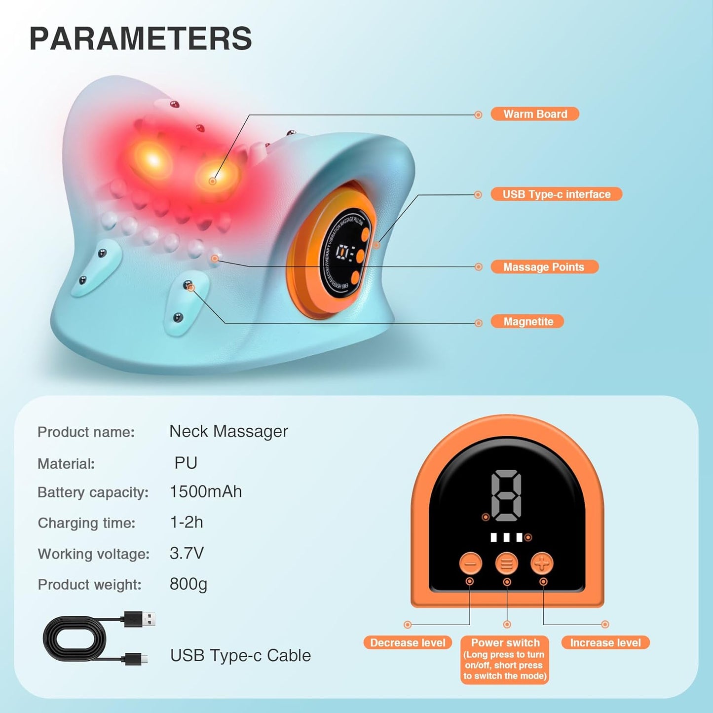 Hálsréttir með Hita & Nuddi