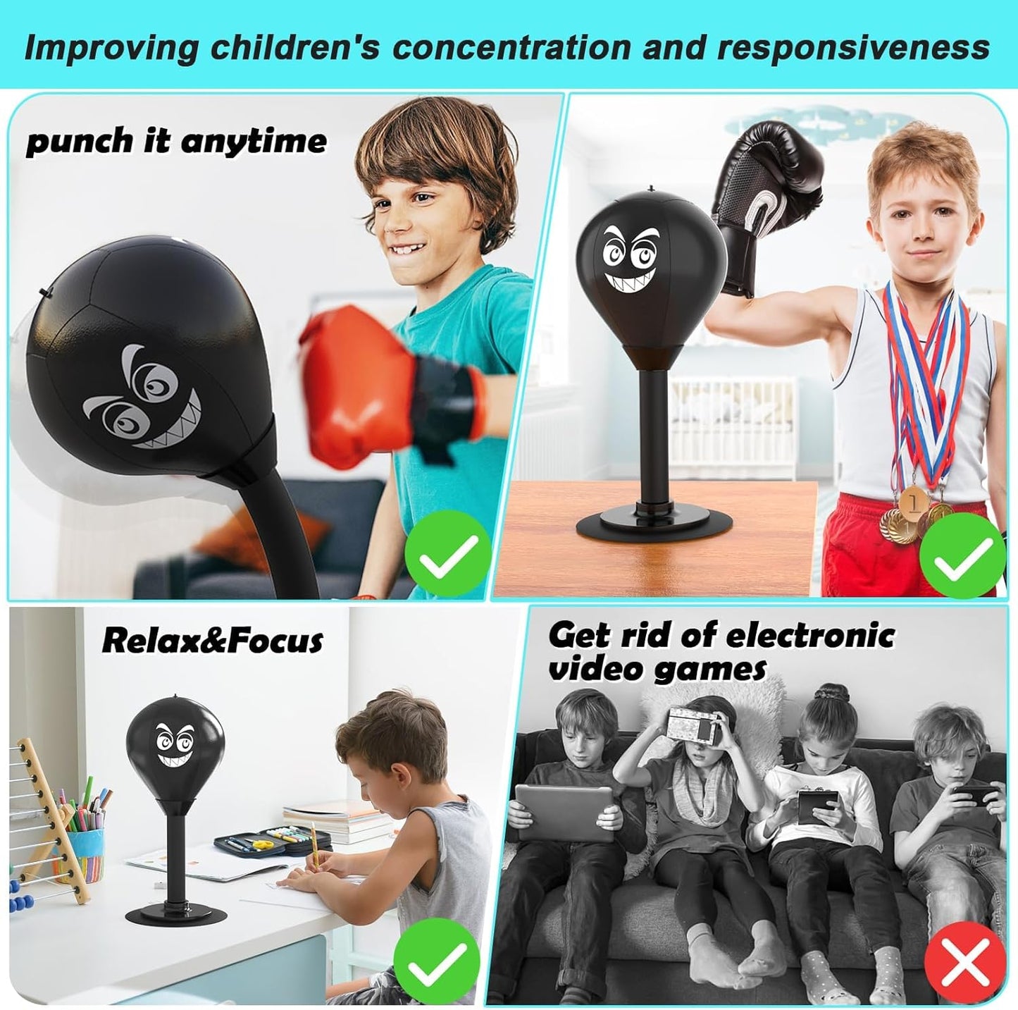 Boxpúði með sogskál