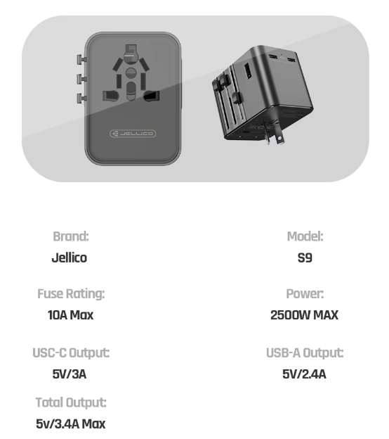 Universal Ferðahleðslukubbur