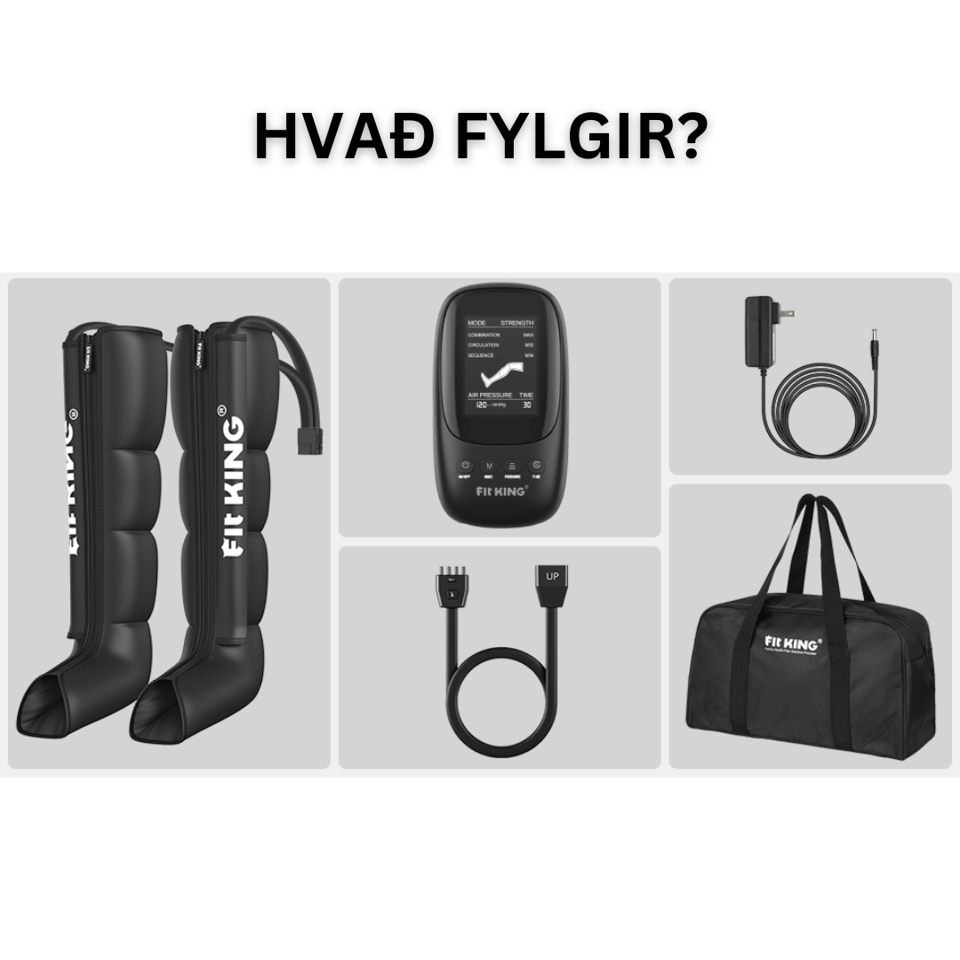 Þrýstinuddtæki frá Fit King (Air Compression Therapy) (Forpöntun)