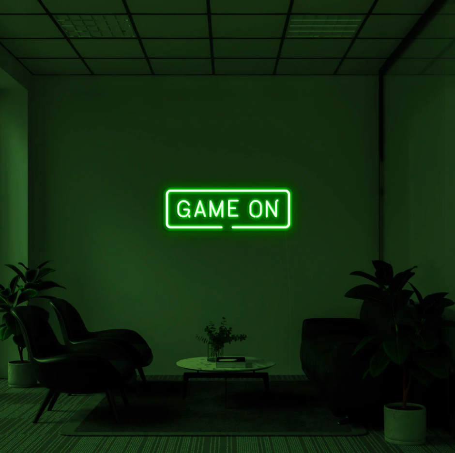 "Game On" RGB NEON Skilti