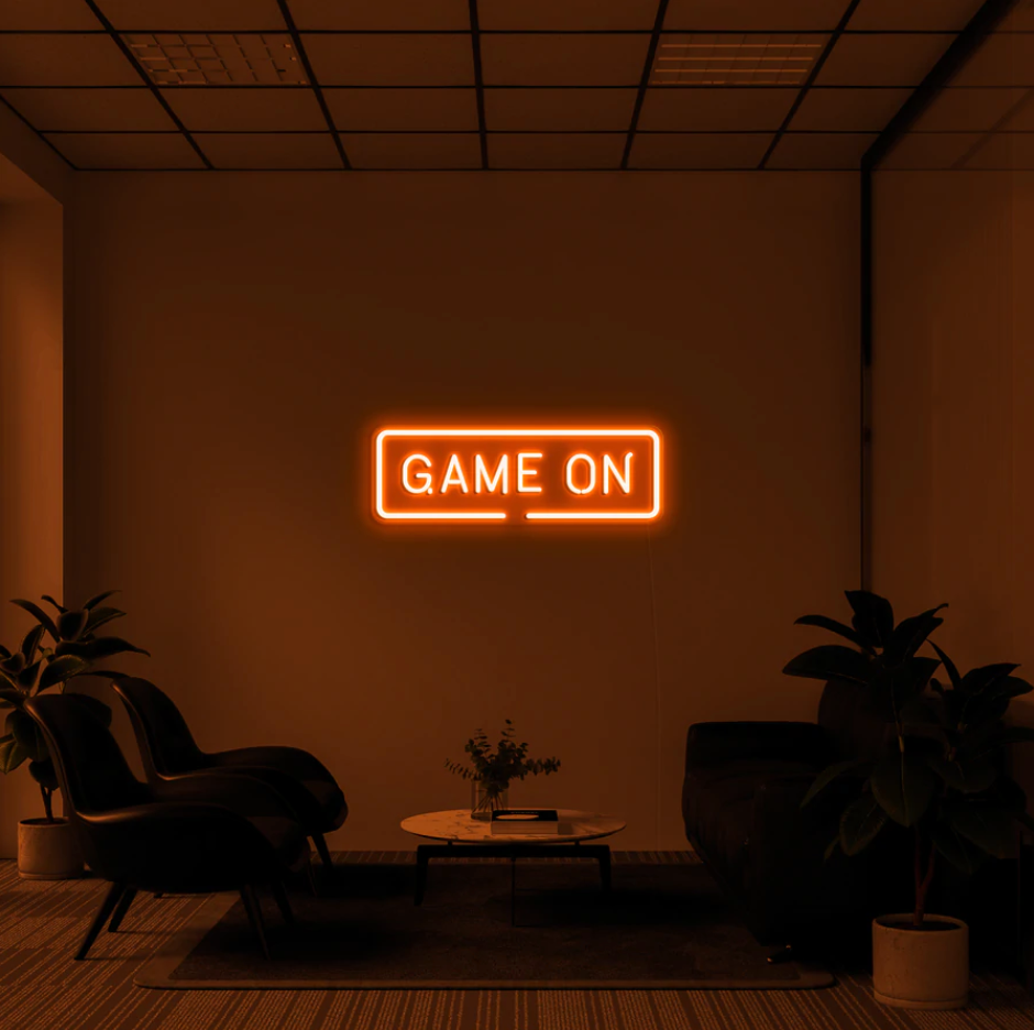"Game On" RGB NEON Skilti