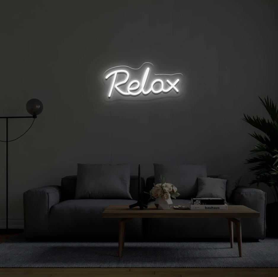 "Relax" LED neon skilti
