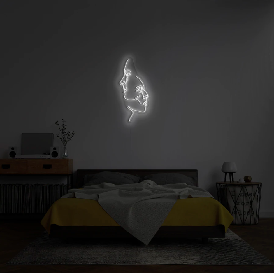 "Two Face" LED neon skilti