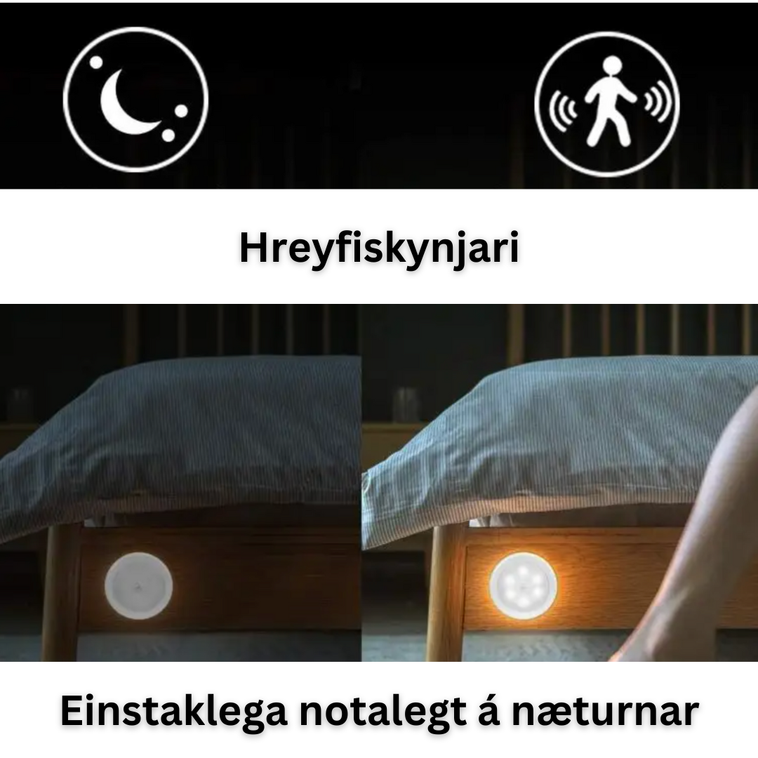 Næturljós með hreyfiskynjara