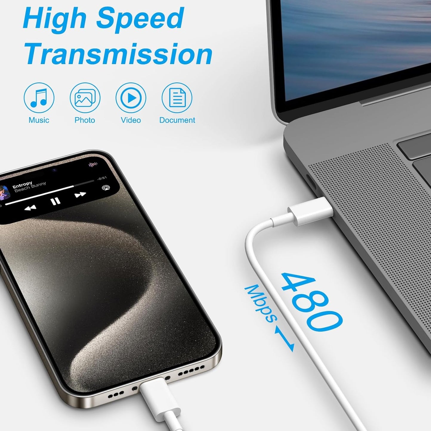 Hraðhleðslutæki með USB-C snúru - 20W