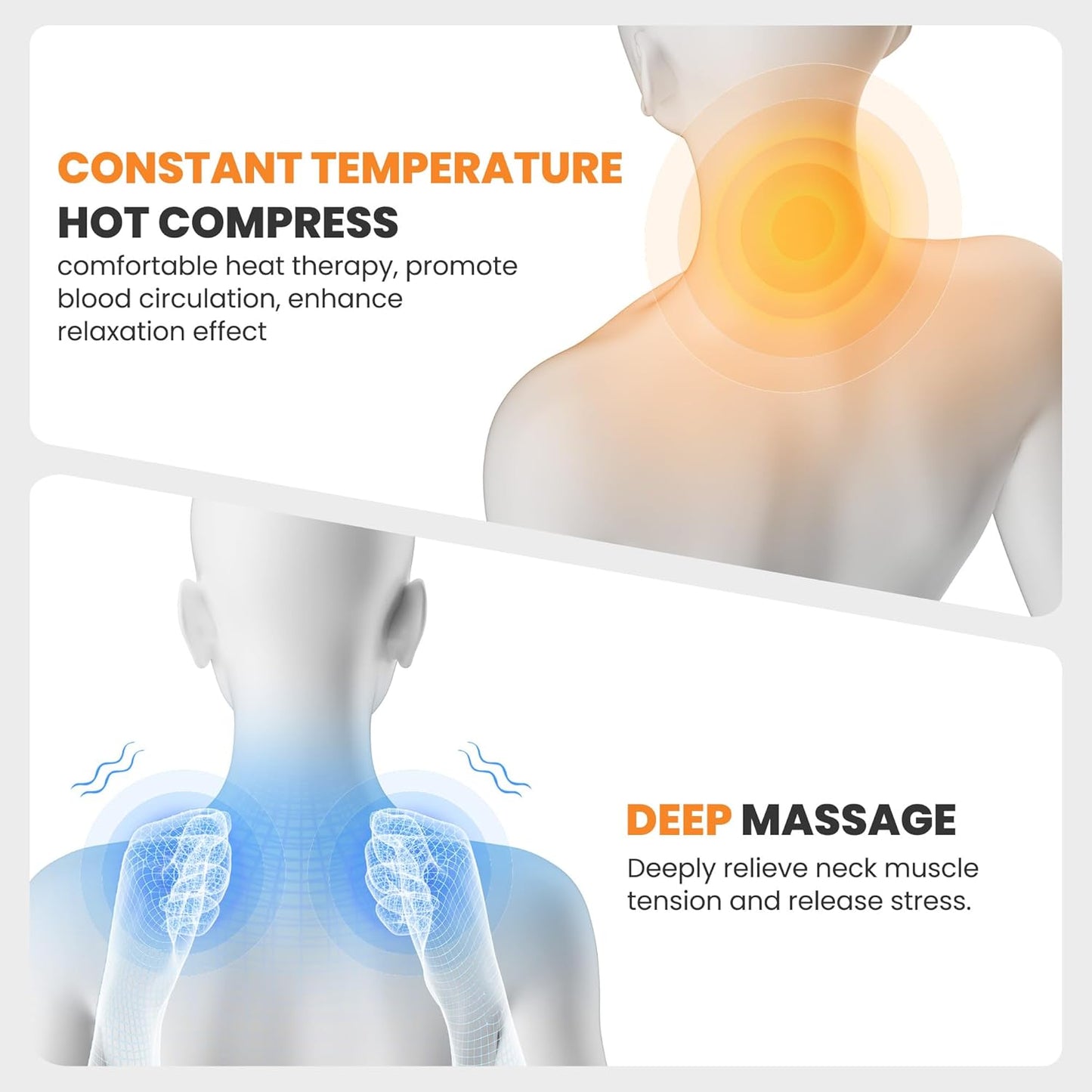 Hálsnuddpúði með Hita (Ný Útgáfa) (Forpöntun)