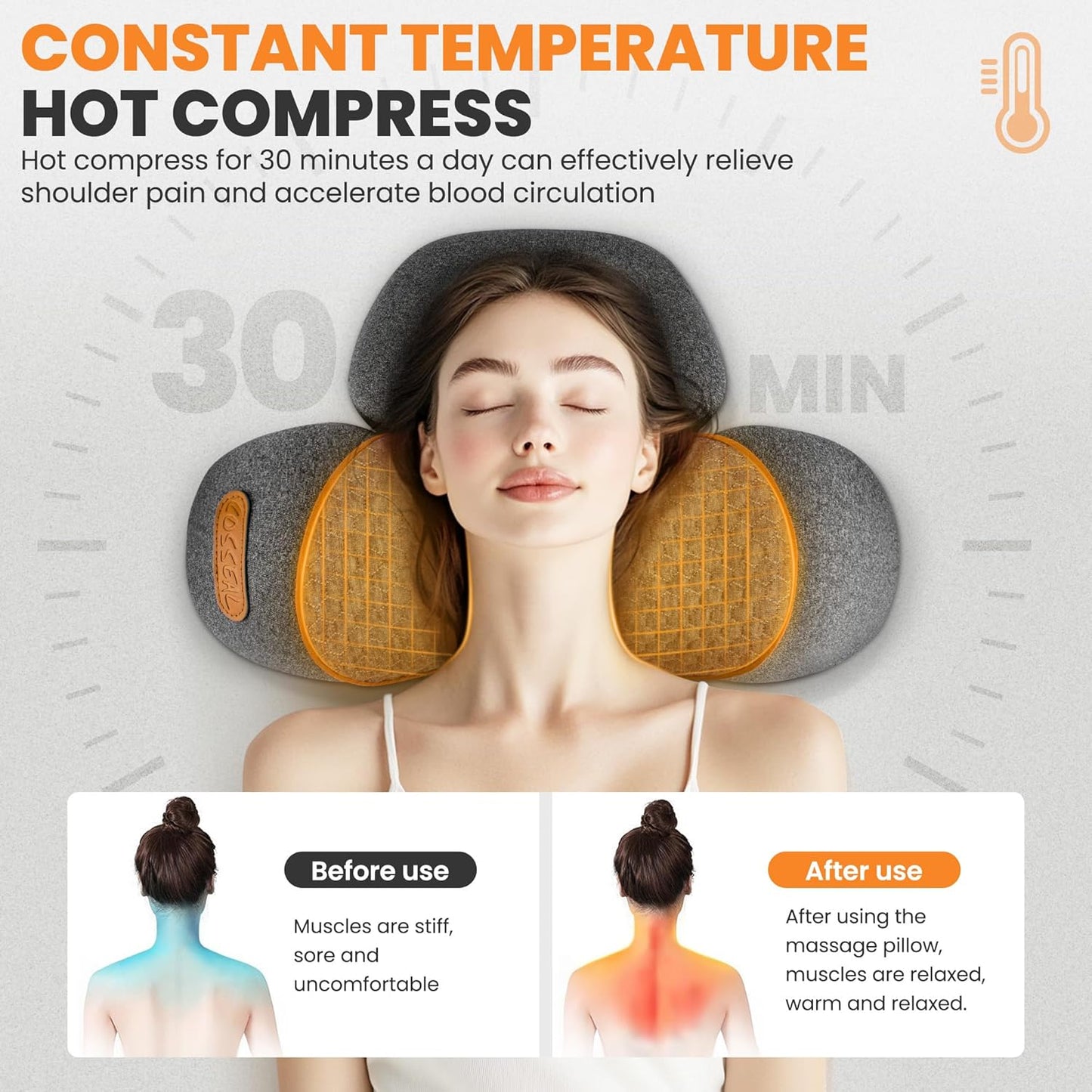 Hálsnuddpúði með Hita (Ný Útgáfa) (Forpöntun)