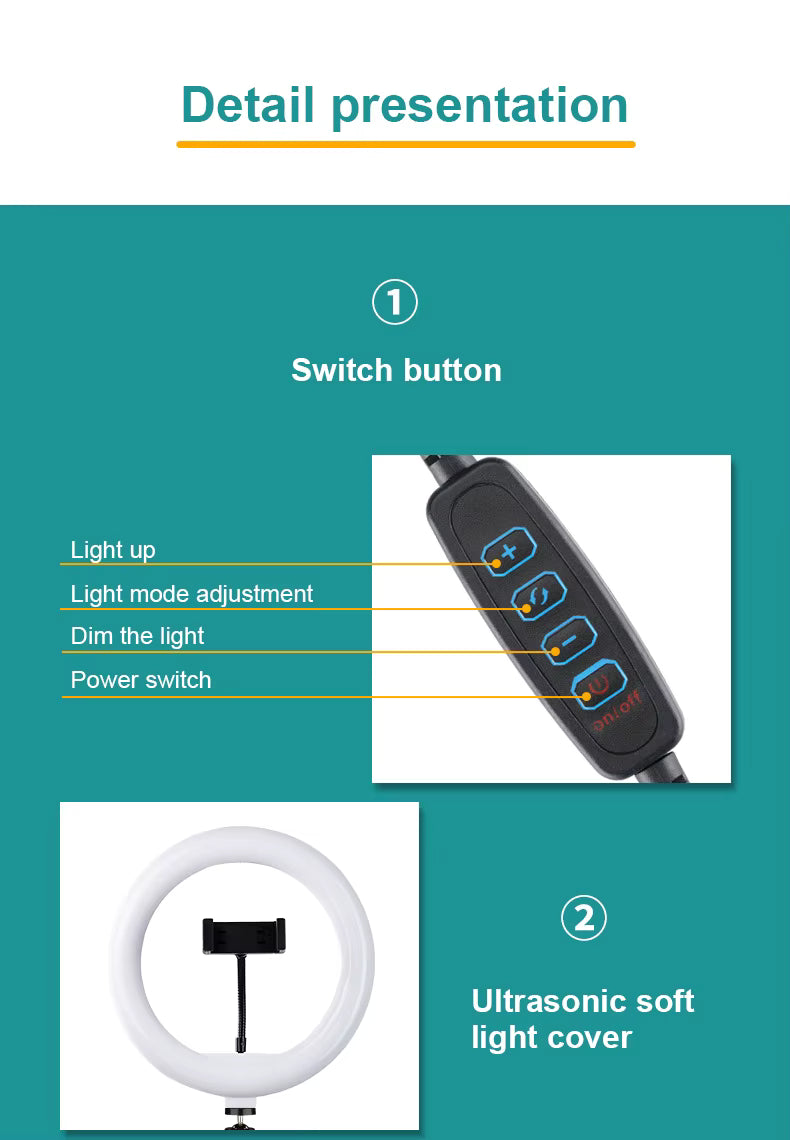 LED Hringljós m/standi