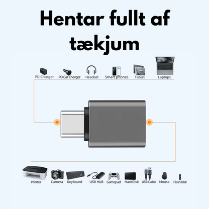 USB C í USB 3.0 Breytistykki