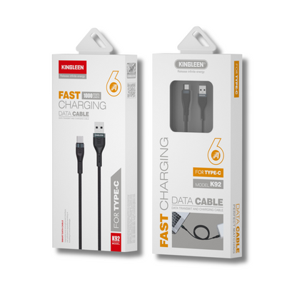 USB-A í USB-C Hraðhleðslusnúra (6A) 1m
