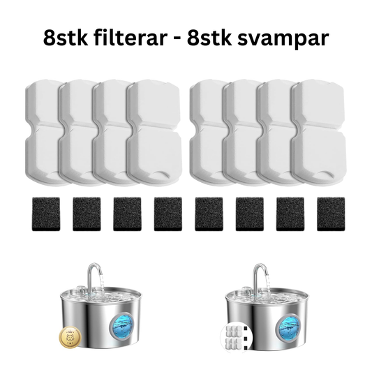 Filterar fyrir Gæludýra Vatnsbrunninn (8stk)