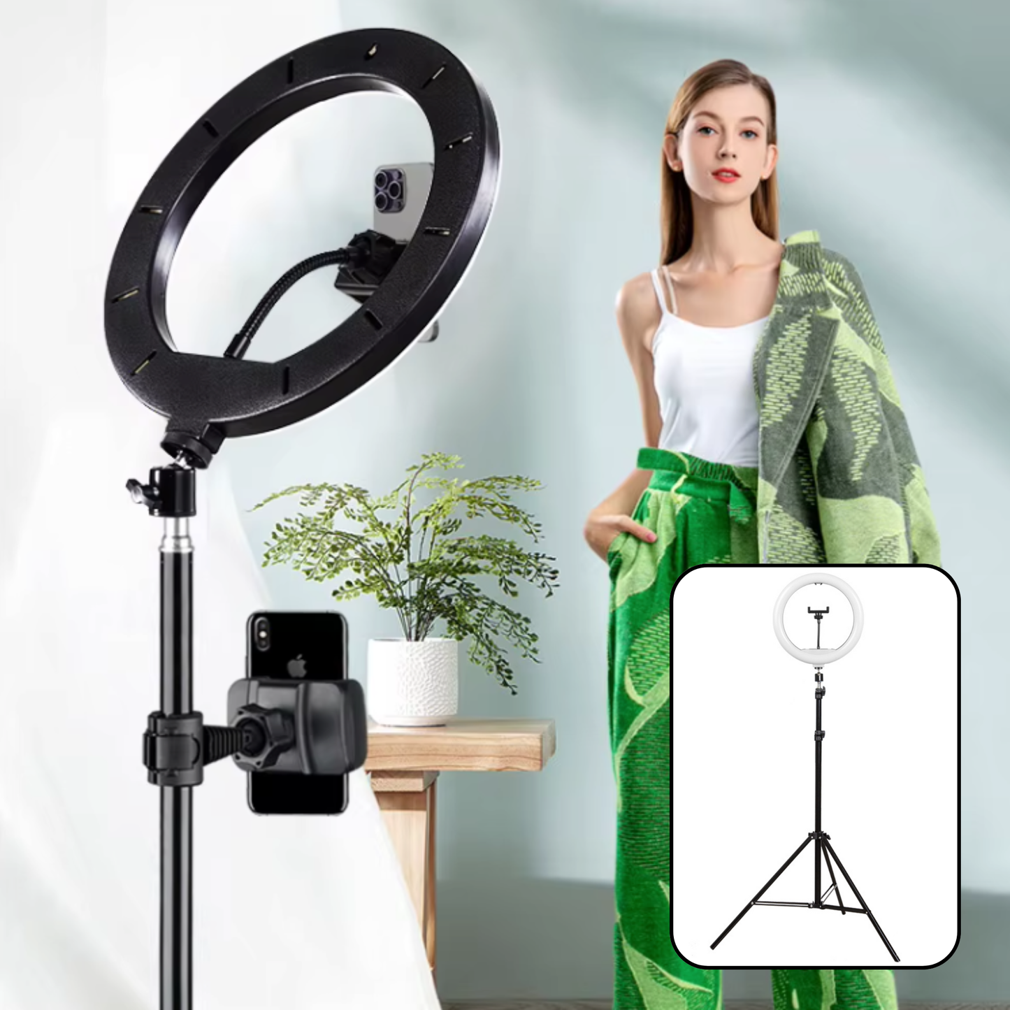 LED Hringljós m/standi