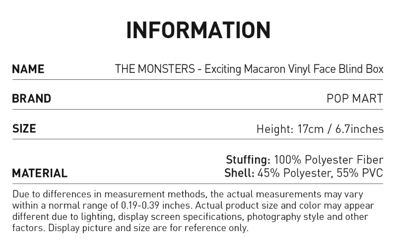 LABUBU - THE MONSTERS EXCITING MACARON BLIND BOX (Forpöntun)
