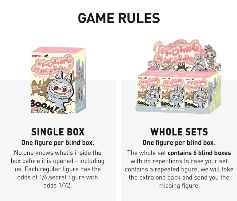 LABUBU - THE MONSTERS EXCITING MACARON BLIND BOX (Forpöntun)