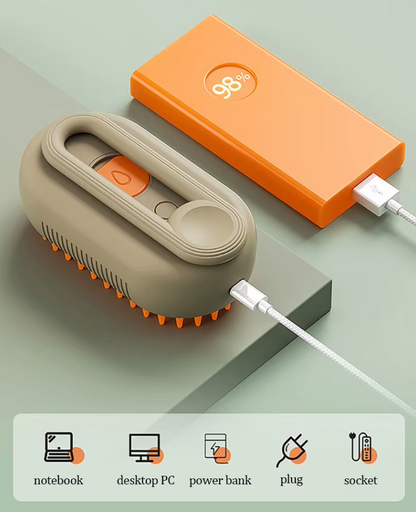 Gufu- og nudd­bursti fyrir Ketti og Hunda (3 in 1)