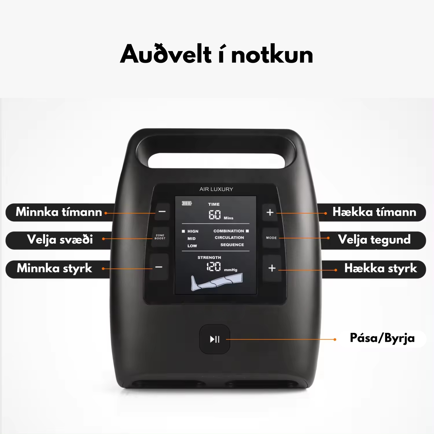 Þráðlaust Þrýstinuddtæki