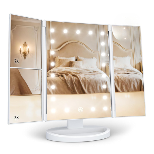 Snyrtispegill m/ lýsingu & stækkun